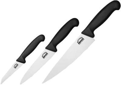 Set de 3 cuțite Samura - Măcelar, mâner negru