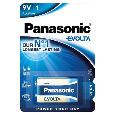 Baterie 9V 6LR61 6F22, Panasonic EVOLTA