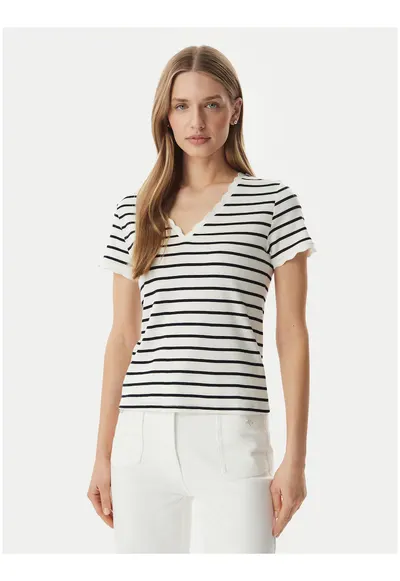 Bluza dama - dungi - bleumarin - bumbac