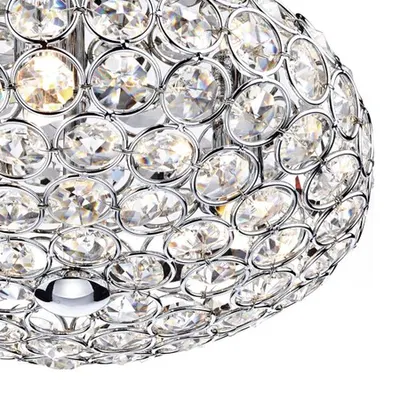 Lampa tavan Frost 3 Light Flush Crystal Polished Chrome