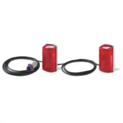 Bulkhead Lightnrectangular Ip44 60w E27 Red