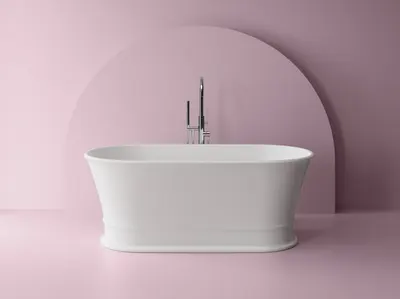 Cada baie freestanding ovala, compozit, 170 x 84 cm, Cast Marble Alcamo