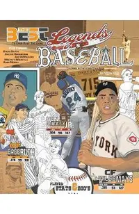 Legends of Baseball: Coloring, Activity and Stats Book for Adults and Kids: featuring: Babe Ruth, Jackie Robinson, Joe DiMaggio, Mickey Man