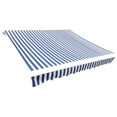 vidaXL Pânză de rezervă copertină, albastru și alb, 480x295 cm, poliester
