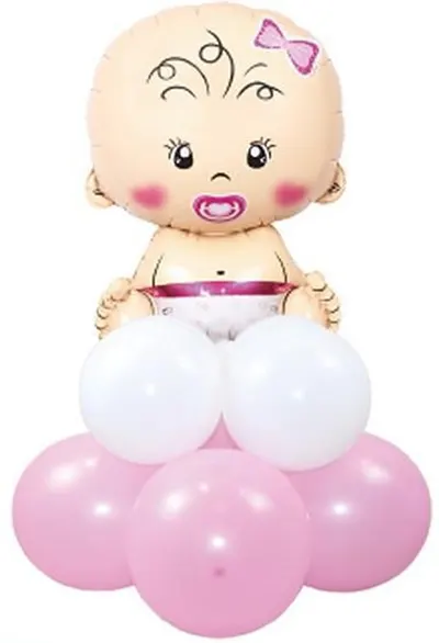 Set de baloane PartyGo - Baby Girl, 9 buc