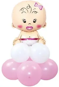 Set de baloane PartyGo - Baby Girl, 9 buc