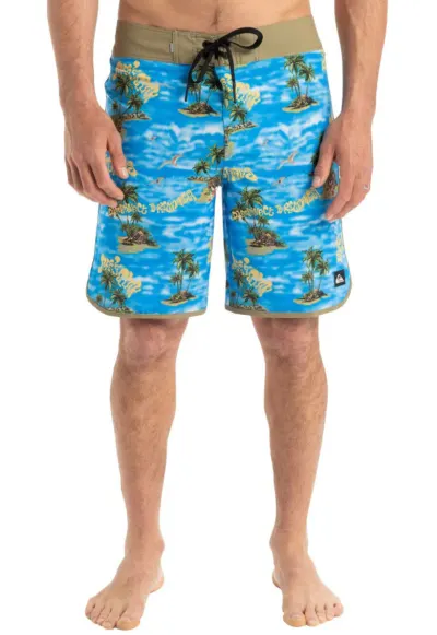 Pantaloni scurti de baie cu imprimeu grafic