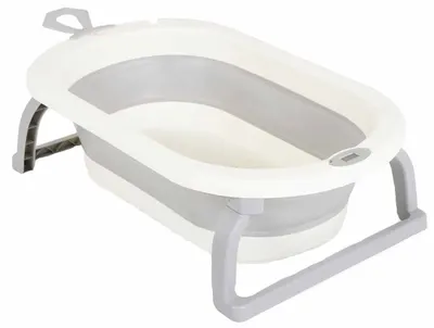 Cadă pliabilă cu termometru digital Cangaroo - Terra, 87 cm, gri