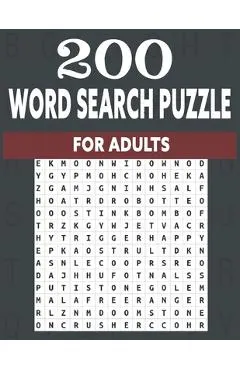 200 word search puzzle for adults: An Word Search Puzzles for adults- Fun Word Search Puzzles With Answers in the End - Sight Words