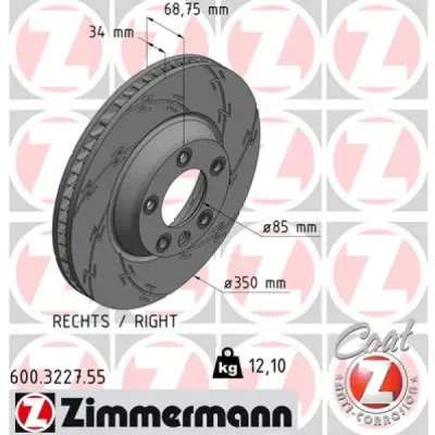 Disc frana ZIMMERMANN 600.3227.55