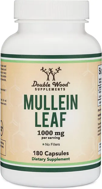 Mullein Leaf, 180 capsule, Double Wood