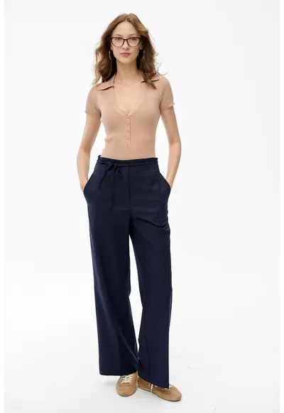 Pantaloni Amanda cu talie inalta