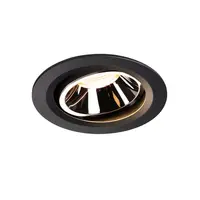 Spot incastrat, NUMINOS MOVE L Ceiling lights, black Indoor LED recessed ceiling light black/chrome 3000K 55° rotating and pivoting,