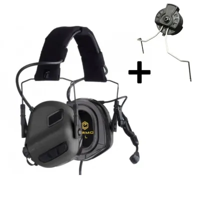Casti active Comunicatie EARMOR M32 PLUS + Set Montaj FAST - NEGRU