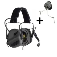 Casti active Comunicatie EARMOR M32 PLUS + Set Montaj FAST - NEGRU