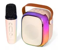 Boxa bluetooth cu microfon wireless KP K01 cu lumini RGB efecte vocale
