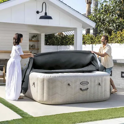 INTEX Învelitoare pentru spa INTEX Gri închis 175 x 175 x 72 cm