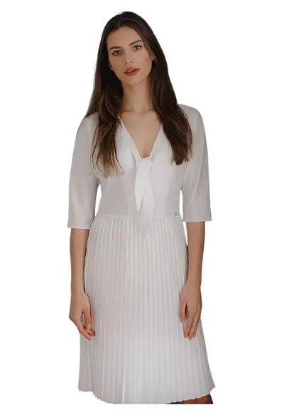 Rochie de cocktail - Poliester/Elastan - Alb