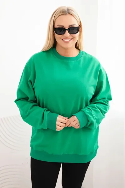 Bluza dama verde din bumbac mari...