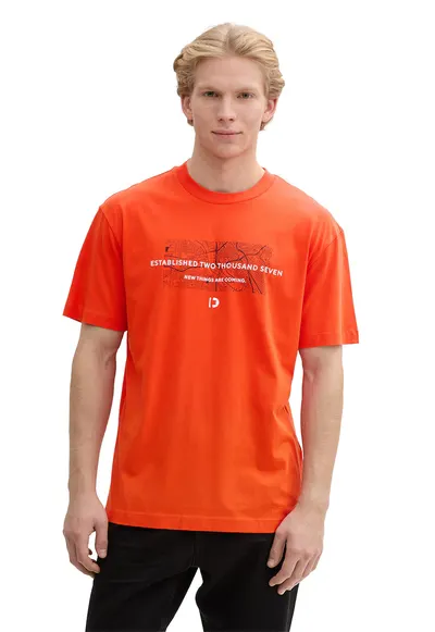 Tricou relaxed fit de bumbac - Portocaliu mandarina