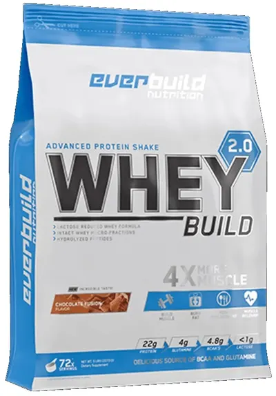Whey Build 2.0, ciocolată și cocos, 2270 g, Everbuild