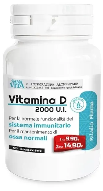Sanavita Vitamina D, 2000 UI, 60 comprimate, Paladin Pharma