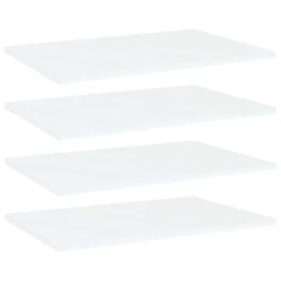 vidaXL Plăci bibliotecă, 4 buc., alb, 60 x 40 x 1,5 cm, PAL
