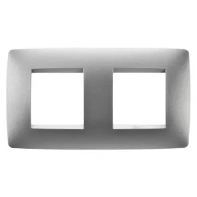 Placa ornament CProiector HORUS ONE - IN PAINTED TECHNOPOLYMER - 2+2 modul HORIZONTAL - TITANIUM - CProiector HORUS