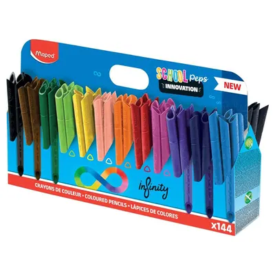Creioane colorate,144culori/set, Infinity Color'Peps Maped