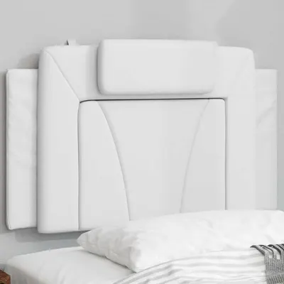 vidaXL Pernă pentru tăblie pat, Viana, alb, 90 cm, piele artificială