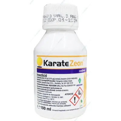 Karate Zeon 100 ml, insecticid contact, Syngenta (vita de vie, cartof, ceapa, cires, floarea soarelui, grau, orz, lucerna, mar, par, piersic, porumb, prun, rapita, varza, vinete) - Default Title