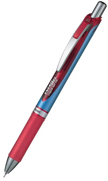 Roller automat Pentel Energel BLN 75 - 0.5 mm, rosu