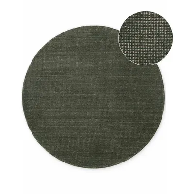 Covor verde închis țesut manual rotund din lână ø 200 cm Greenwich – Ted Baker