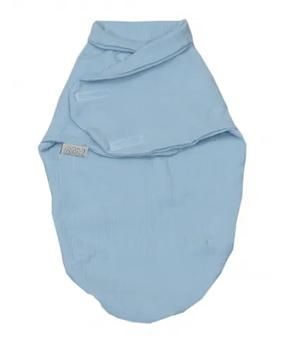 Paturica de infasat din bumbac Baby swaddle Puzzle Muslin Albastru Amy
