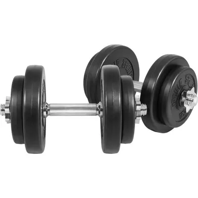Set gantere reglabile 20 kg cu discuri din ciment