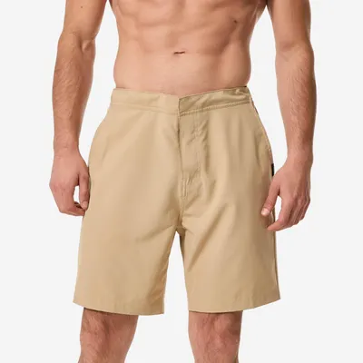 Șort de baie surf Amphibian Quiksilver lung 19' talie semi-elastică Bej