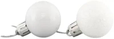Jucării de brad Eurolamp - Bile, 27 buc, 3 cm, alb