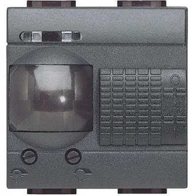 Detector cu 3 fire cu neutru, cu comanda de derogare LiVinglight - Antracit - 2 module