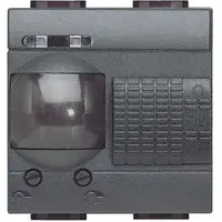 Detector cu 3 fire cu neutru, cu comanda de derogare LiVinglight - Antracit - 2 module