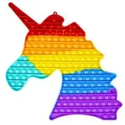 Jucarie senzoriala, antistres, curcubeu, XXL, 42x32x1. 5 cm, Unicorn