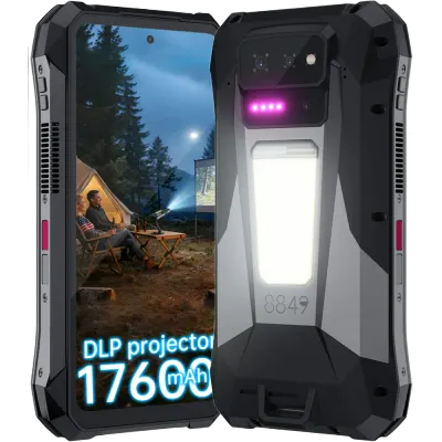Telefon Unihertz TANK X, 5G, Dual SIM, 6.78 120Hz, Dimensity 8200, 16GB RAM, 512GB, NFC, Video Proiector 220Lm FHD+, Telemetru Laser 4m, 17600mAh, Android 15