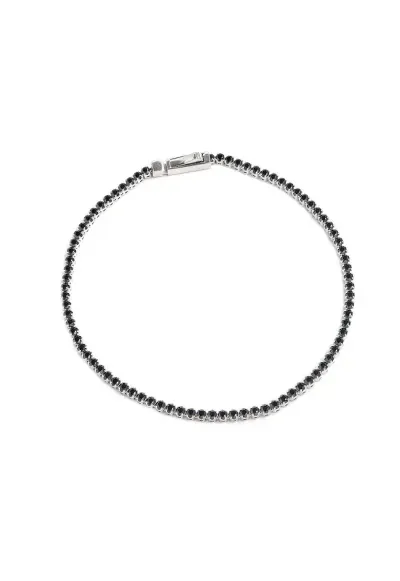 Bratara Tennis Aur Alb - 18K - Diamante Naturale Negre de 3.09 Carate - 7.0 g