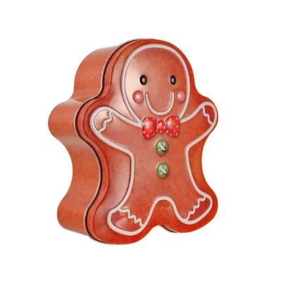 Cutie metalică cu formă de omuleț turtă dulce - Default Title