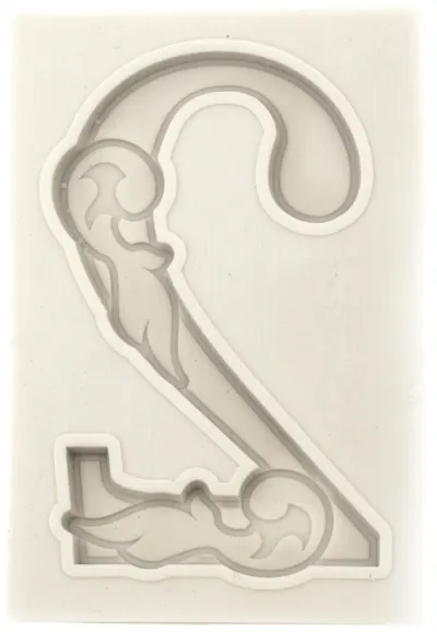 Mold din silicon (calup) Em Art - Numărul 2, 80 x 54 x 8 mm