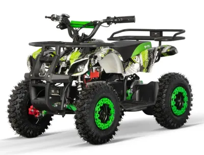 ATV electric pentru copii NITRO Torino Quad 1000W 36V 12Ah, Snowy tyres, grafiti green