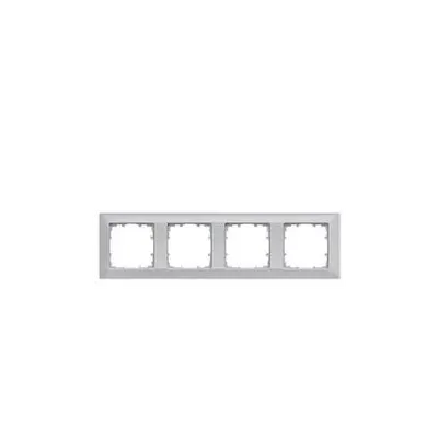 Placa ornament 4 module Aluminiu Metalic Siemens Delta