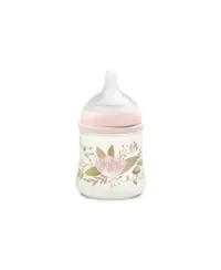 Biberon 150 ml tetina fiziologica SX Pro cu debit lent Premium roz gold