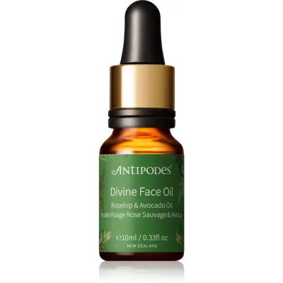 Antipodes Divine Face Oil Rosehip & Avocado Oil ser protector impotriva primelor semne de imbatranire ale pielii 10 ml