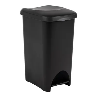 Coș cu pedală din plastic negru 40 l - Addis
