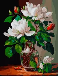 Set de pictat după numere MagicArt - Buchet de magnolii
